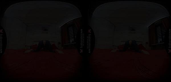  Solo model, Atisha is masturbating in her bed, in VR